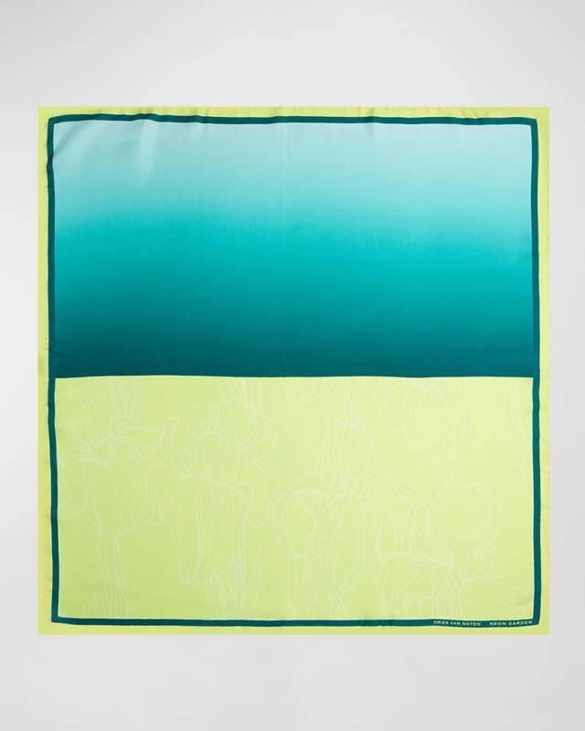 Neon Garden Silk Foulard